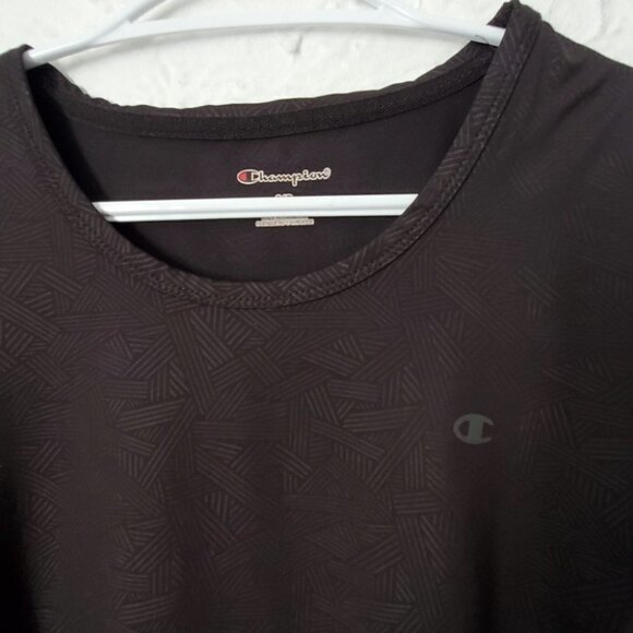 Champion Black Pattern Short Sleeve Top - Picture 7 of 9